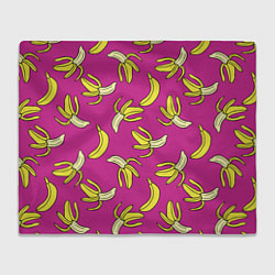 Плед флисовый Banana pattern Summer Color, цвет: 3D-велсофт