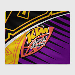 Плед флисовый KTM VINTAGE 90S, цвет: 3D-велсофт