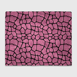 Плед флисовый Шерсть розового жирафа, цвет: 3D-велсофт