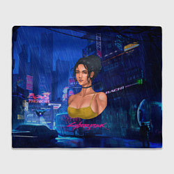 Плед флисовый Panam Панам Cyberpunk2077, цвет: 3D-велсофт