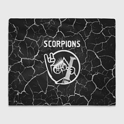 Плед флисовый Scorpions КОТ Трещины, цвет: 3D-велсофт