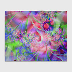 Плед флисовый Абстракция, насыщенный узор, цвет: 3D-велсофт