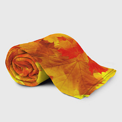 Плед флисовый Желтые-листья, цвет: 3D-велсофт — фото 2
