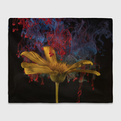 Плед флисовый Многоцветный абстрактный цветок, цвет: 3D-велсофт