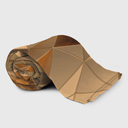 Плед флисовый Золотые 3D треугольники, цвет: 3D-велсофт — фото 2