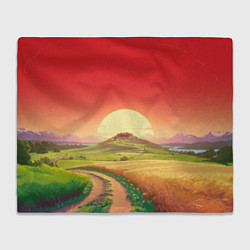 Плед флисовый Дорога к солнцу, цвет: 3D-велсофт