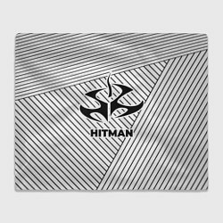 Плед Символ Hitman на светлом фоне с полосами