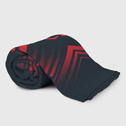 Плед флисовый Красный Символ Doom на темном фоне со стрелками, цвет: 3D-велсофт — фото 2