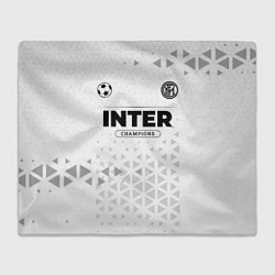 Плед флисовый Inter Champions Униформа, цвет: 3D-велсофт