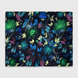 Плед Color summer night Floral pattern