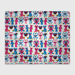 Плед флисовый POPPY PLAYTIME HAGGY WAGGY AND KISSY MISSY PATTERN, цвет: 3D-велсофт