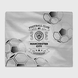 Плед флисовый Manchester City Football Club Number 1 Legendary, цвет: 3D-велсофт