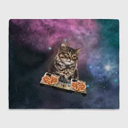 Плед Космический котёнок диджей Space DJ Cat