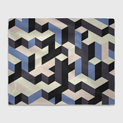 Плед флисовый Изометрическая Мозаика, цвет: 3D-велсофт