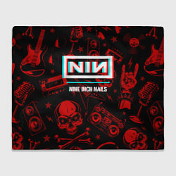 Плед флисовый Nine Inch Nails Rock Glitch, цвет: 3D-велсофт