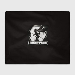 Плед флисовый Linkin Park рисунок баллончиком, цвет: 3D-велсофт
