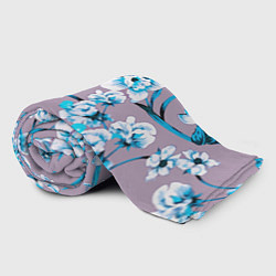 Плед флисовый Летний стилизованный цветочный паттерн, цвет: 3D-велсофт — фото 2