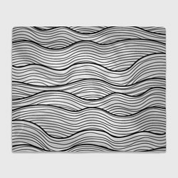 Плед флисовый Линии Морских Волн, цвет: 3D-велсофт