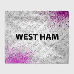 Плед флисовый West Ham Pro Football, цвет: 3D-велсофт