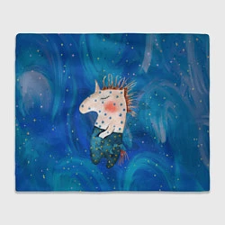 Плед флисовый Конь в звездочках, цвет: 3D-велсофт