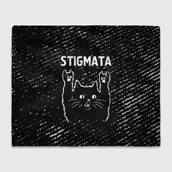 Плед флисовый Группа Stigmata и Рок Кот, цвет: 3D-велсофт