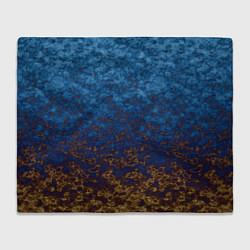 Плед Marble texture blue brown color