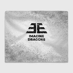 Плед Imagine Dragons с потертостями на светлом фоне