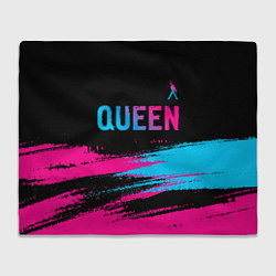 Плед флисовый Queen Neon Gradient, цвет: 3D-велсофт