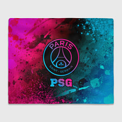 Плед флисовый PSG - neon gradient, цвет: 3D-велсофт