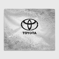 Плед Toyota с потертостями на светлом фоне