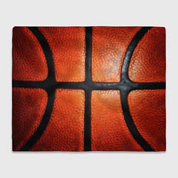 Плед флисовый Баскетбольный мяч текстура, цвет: 3D-велсофт
