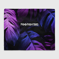 Плед Foo Fighters neon monstera