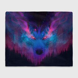 Плед флисовый Mystical wolf, цвет: 3D-велсофт