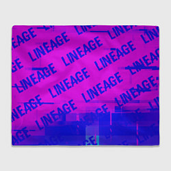 Плед Lineage glitch text effect: паттерн