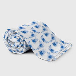 Плед флисовый Blue floral pattern, цвет: 3D-велсофт — фото 2