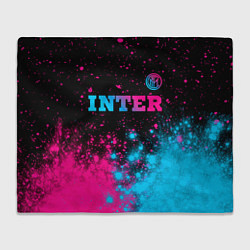 Плед Inter - neon gradient: символ сверху