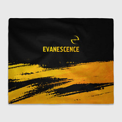 Плед флисовый Evanescence - gold gradient: символ сверху, цвет: 3D-велсофт