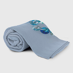 Плед флисовый Драгоценные блестящие камни на сером фоне, цвет: 3D-велсофт — фото 2