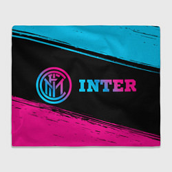 Плед Inter - neon gradient: надпись и символ