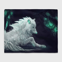 Плед флисовый Магическая волчица, цвет: 3D-велсофт