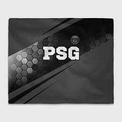 Плед PSG sport на темном фоне: символ сверху