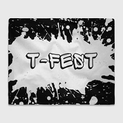 Плед Рэпер T-Fest в стиле граффити: надпись и символ