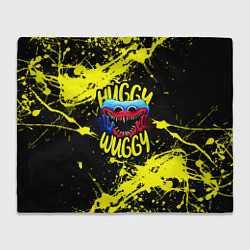 Плед флисовый Хагги Вагги желтые брызги краски, цвет: 3D-велсофт
