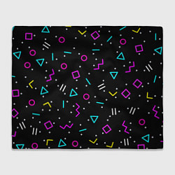 Плед Colored neon geometric shapes