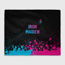 Плед Iron Maiden - neon gradient: символ сверху