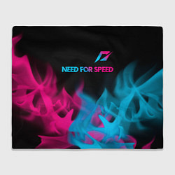 Плед Need for Speed - neon gradient: символ сверху