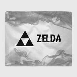 Плед флисовый Zelda glitch на светлом фоне: надпись и символ, цвет: 3D-велсофт
