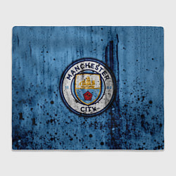 Плед флисовый Манчестер Сити Лого, цвет: 3D-велсофт