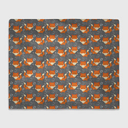 Плед флисовый Веселые лисички, цвет: 3D-велсофт