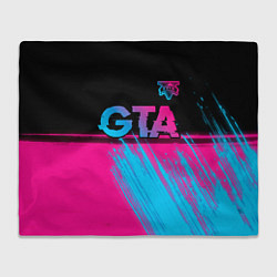 Плед GTA - neon gradient: символ сверху
